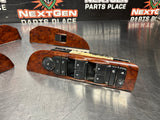 2011 GMC SIERRA 2500 CREW CAB WOOD FRONT AND REAR POWER WINDOW SWITCHES OEM 1200
