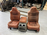 08-10 F250 KING RANCH REAR CAPTIAN SEATS WITH CENTER CONSOLE OEM  #3849