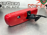 2015 FORD MUSTANG GT REAR VIEW MIRROR with RED OVERLAY OEM  #295