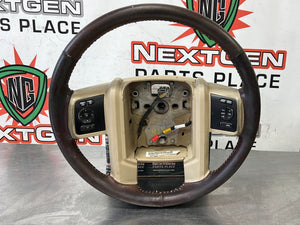 2011 FORD F350 KING RANCH STEERING WHEEL OEM #471