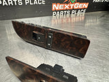 2011 GMC YUKON DENALI XL WOOD LH RH RR LR POWER WINDOW SWITCHES OEM #844