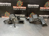 2008 C6 CORVETTE OEM FRONT SEAT BELTS DRIVER / PASSENGER BLK W/ BRACKETS #1266