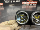05 PONTIAC GTO AUTO METER CARBON GTO DUAL POD GAUGES FUEL / OIL PRESSURE #1269