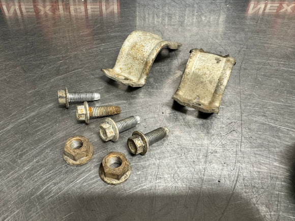 05-13 C6 CORVETTE FRONT SWAY BAR BRACKETS USED OEM (SET OF TWO)