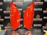 2018 CAMARO SS LH AND RH SIDE DOOR ILLUMINATED INSERTS INFERNO ORANGE OEM #1041