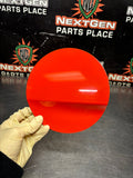 2016 FORD MUSTANG GT FUEL DOOR GAS LID TANK COVER ORANGE OEM #1478