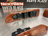 2012 CHEVY SILVERADO K2500 CREW CAB WOOD LH RH RR LR POWER WINDOW SWITCHES #936