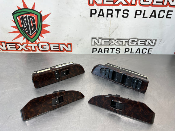 2012 GMC SIERRA DURAMAX 2500HD CREW CAB WOOD FRONT AND REAR POWER WINDOW SWITCHES OEM #534