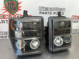 08-10 FORD F350 SUPERDUTY  AFTERMARKET RECON SMOKED/BLACK HEADLIGHTS HALOS #291