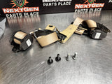 2013 C6 CORVETTE FRONT SEAT BELTS LH RH CASHMERE OEM #1038