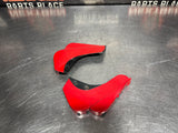 04-06 PONTIAC GTO TORRID RED ROCKER PANEL END CAPS PAIR OEM #1438