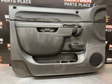 2012 CHEVY SILVERADO GMC SIERRA LH FRONT DRIVER DOOR PANEL EBONY #953