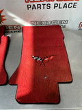 1999 CORVETTE C5 RED LLOYDS FLOOR MATS FRONT SET LH AND RH #628