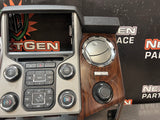 2013 FORD F250 F350 RADIO BEZEL CLIMATE CONTROL WOOD TRIM #1227