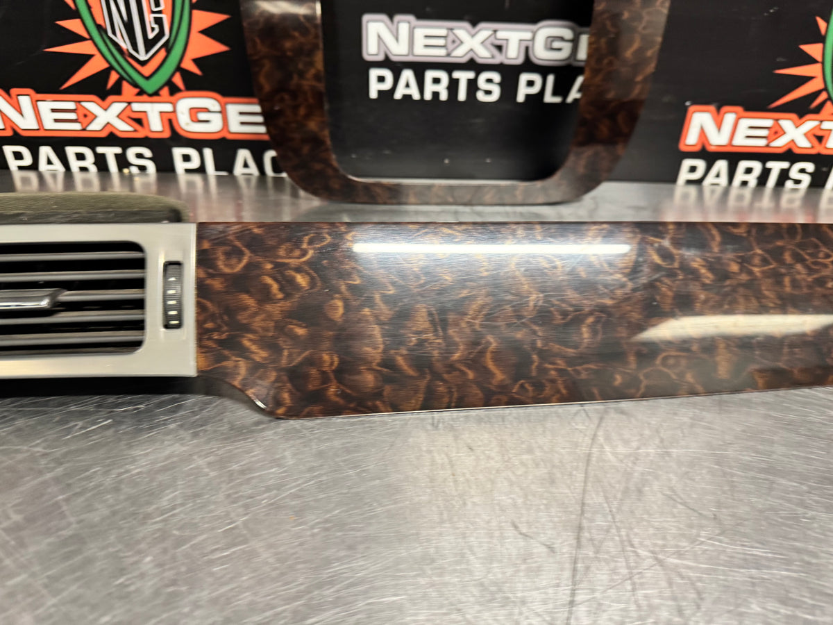 2011 GMC SIERRA CENTER DASH RADIO AIR VENTS WOOD TRIM BEZEL OEM #889 ...