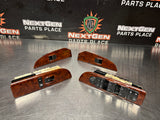 2011 GMC SIERRA 2500 CREW CAB WOOD FRONT AND REAR POWER WINDOW SWITCHES OEM 1200