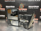 2012 FORD F250 LH DRIVER SIDE POWER FOLD TELESCOPIC HEATED MIRROR OEM #3877