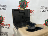 2008-2010 FORD F250 F350 SUPERDUTY TAN FLIP UP CENTER CONSOLE OEM #3704