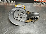 2013 FORD MUSTANG GT FUEL DOOR GAS LID TANK COVER MAGNETIC METALLIC GRAY OEM 990