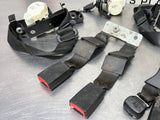 2012 FORD F250 BLACK REAR SEAT BELTS RH LH W MIDDLE BELT OEM #370