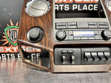 2011 FORD F250 F350 RADIO BEZEL CLIMATE CONTROL LOADED WOOD TRIM #1346