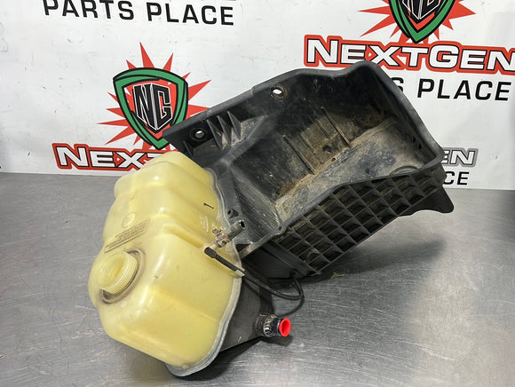 2009 FORD F-350 COOLANT RESERVOIR WITH BATTERY TRAY OEM #232