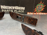 2014 GMC SIERRA 2500 CREW CAB WOOD FRONT AND REAR POWER WINDOW SWITCHES OEM 1202