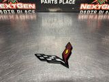 14-19 C7 CORVETTE CARBON FLASH BOWTIE EMBLEM CROSSED FLAGS #1181