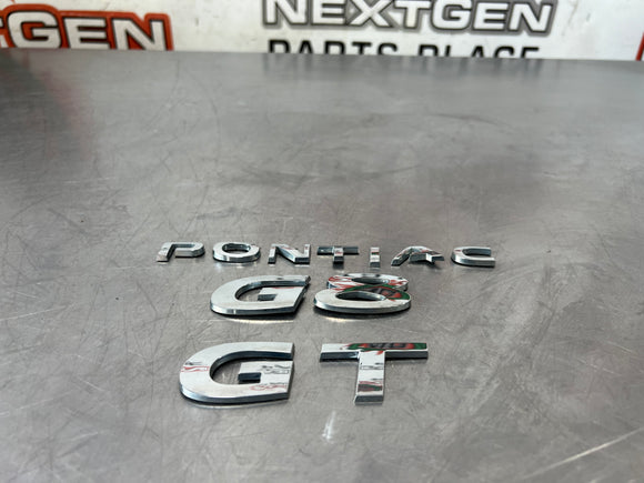 08-09 PONTIAC G8 GT TRUNK EMBLEMS OEM #555