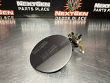 2013 FORD MUSTANG GT FUEL DOOR GAS LID TANK COVER MAGNETIC METALLIC GRAY OEM 877