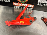 2016 FORD MUSTANG GT RH AND LH HOOD HINGES WITH HARDWARE ORANGE OEM #815