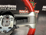 2011 FORD MUSTANG GT STEERING WHEEL RED LEATHER OEM #828