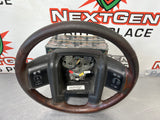 2011 FORD F250 KING RANCH LEATHER STEERING WHEEL OEM #505