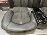 12-15 CADILLAC CTS-V COUPE REAR BLACK LEATHER/ SUEDE SEATS OEM #1233