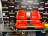2010-2014 CAMARO SS COUPE REAR BACK SEATS INFERNO ORANGE LEATHER OEM #951