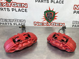 2016 FORD MUSTANG GT LF RF 4 PISTON BRAKE CALIPERS RED OEM #363