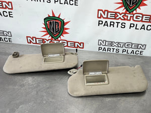 2008-2010 FORD F-250 SUN VISOR SET BROWN FABRIC OEM #255