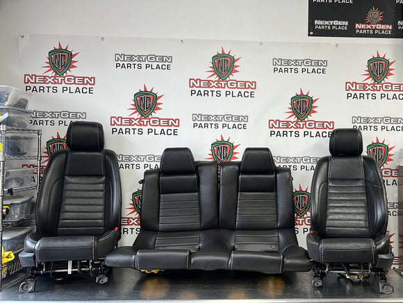 13-14 FORD MUSTANG GT PREMIUM LEATHER SEATS FRONT AND REAR SET OEM #222